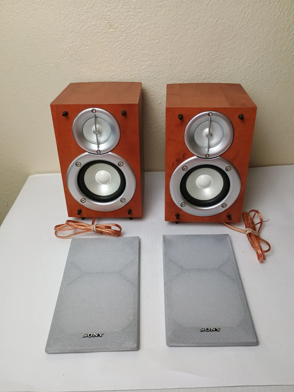 Sony SS-CEX100 Woodengrain Bookshelf Speakers Set Of 2